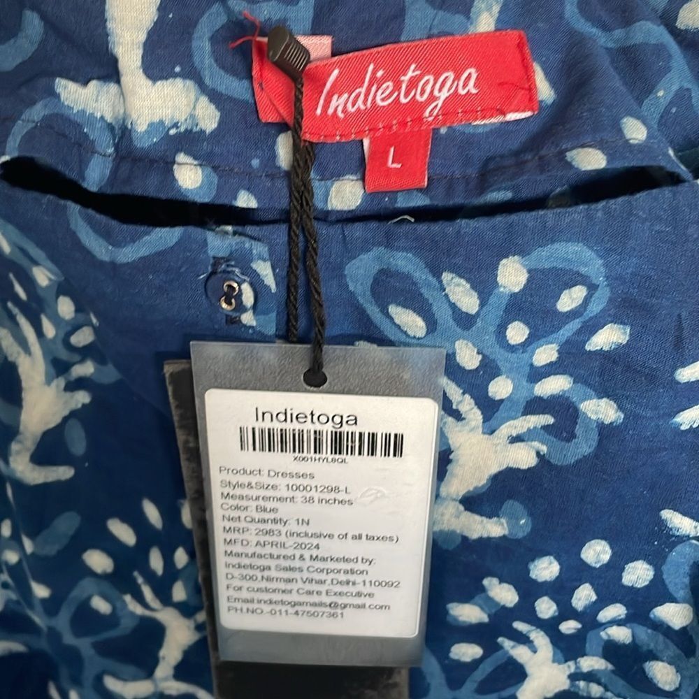 NWT Women ikkat print cotton summer dress - Picture 7 of 7
